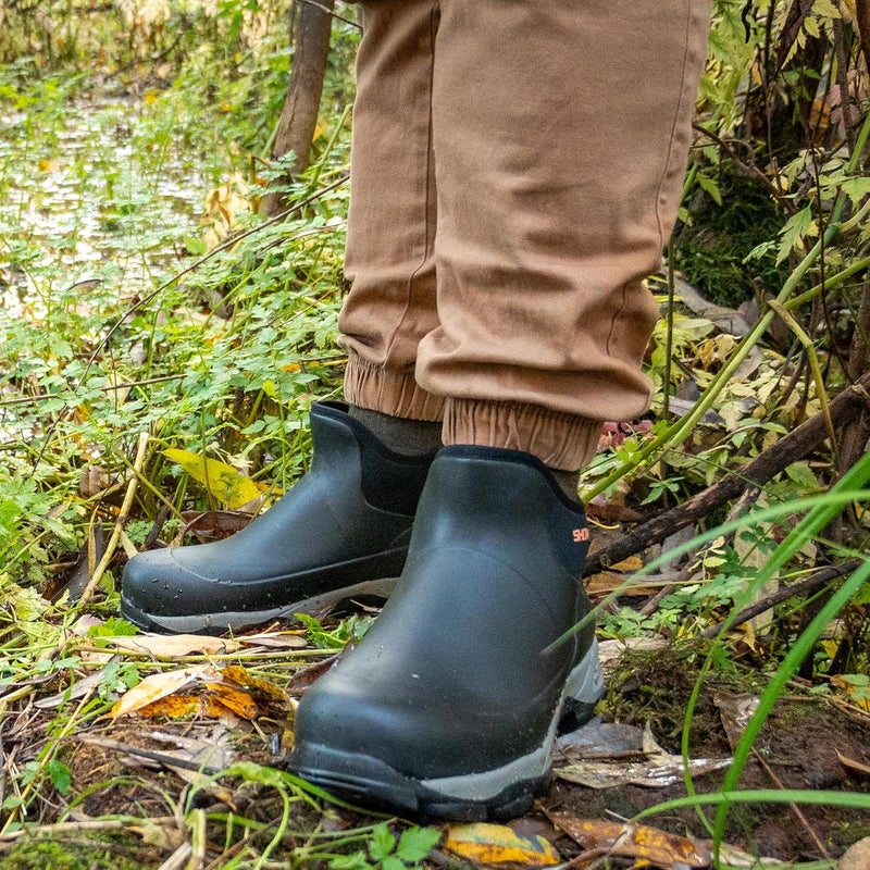 Showave Store Men's Rubber Boots Waterproof Rain Footwear Durable Short Hunting Boots for Mud Gardening Yard and Chore Working - Image 5